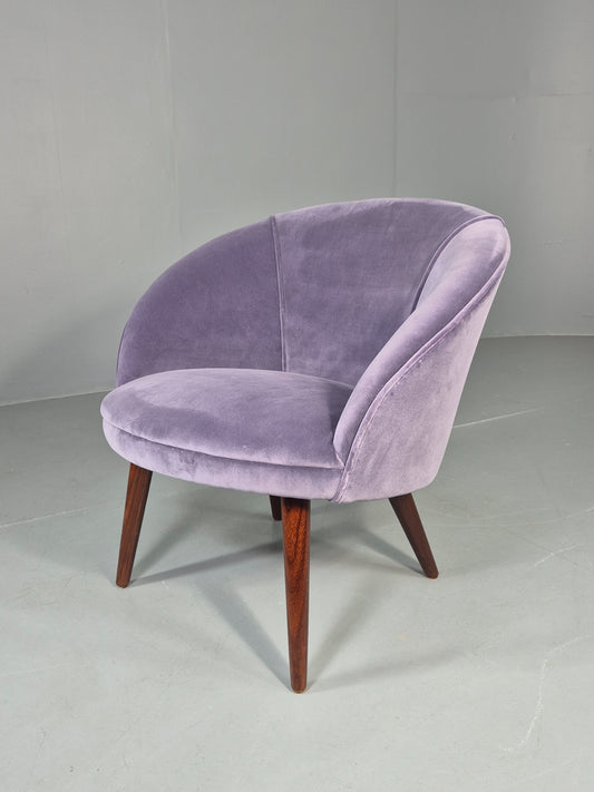 Vintage Danish Tub Chair 1960s Original Mid Century Design Retro Teak EB12951