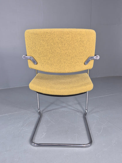 Modern Design Arm Chair Verco Brand Green Wool Chrome Frame EB12454