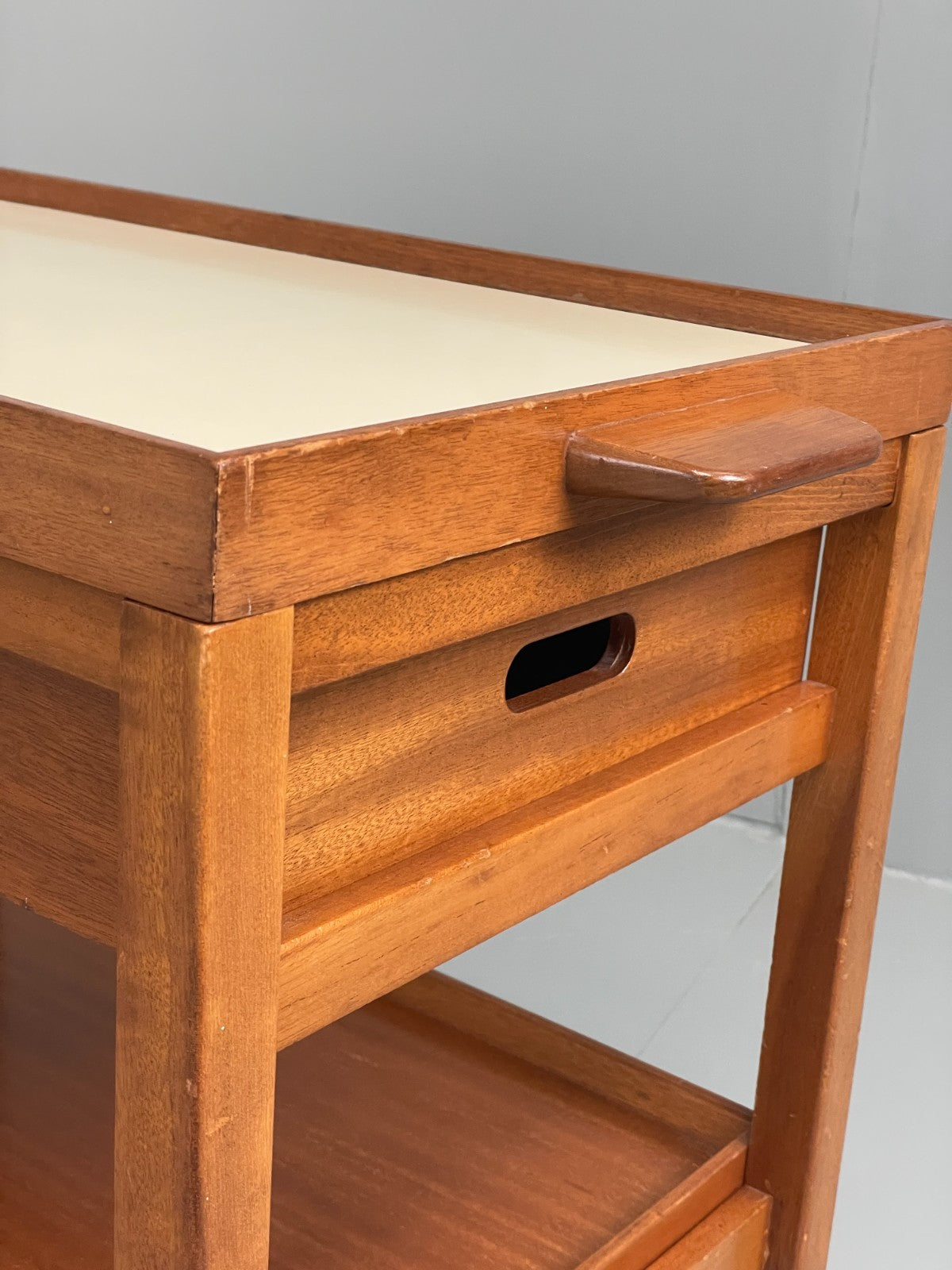 Vintage 1960s Serving Trolley Danish Formica Top Retro Adjustable EB11694 MWOO