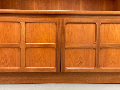 Vintage Nathan Wall Unit Teak Squares 1970s Retro Shelving Glazed EB11969