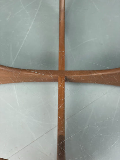 G Plan Astro Coffee Table Round Teak 1960s Mid Century Vintage Glass Top EB12073