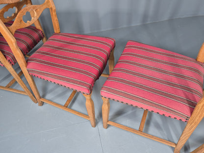 4 Vintage Henning Kjaenulf Oak dining chairs 1970s Danish Retro EB12110