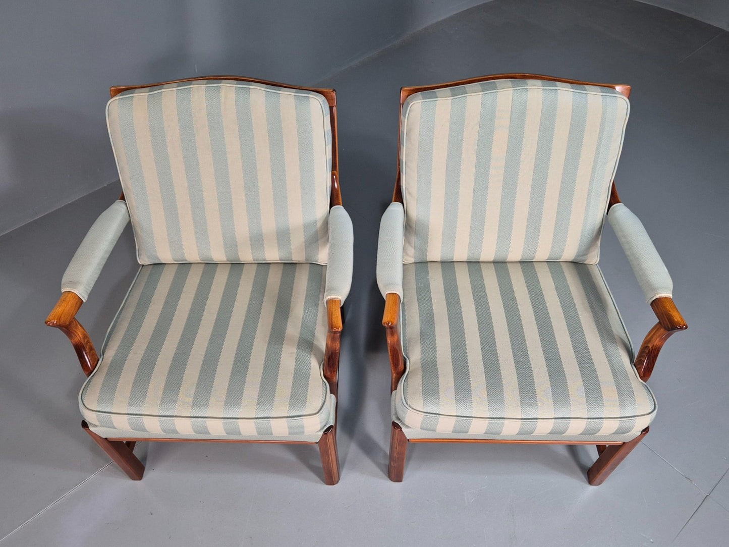 2 Vintage Arm Chairs Swedish Mid Century 1970s Broderna Andersson Retro EB07452