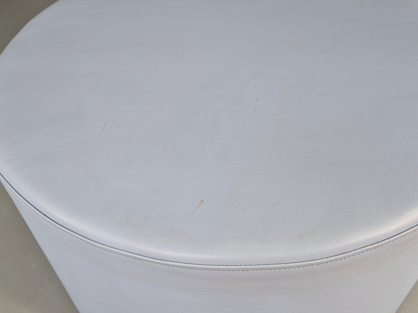 Cube Spaces Round Oversize Ottoman Footstool Leather EB12250