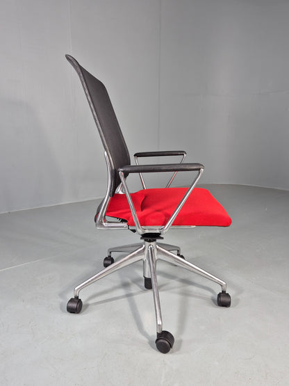 Vintage Vitra Media Office Chair Red and Black EB12244