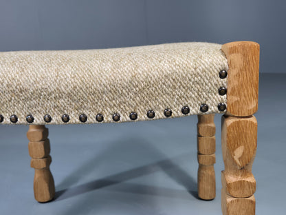 Vintage Henning Kjaernulf Style Footstool 1970s Retro EB12726