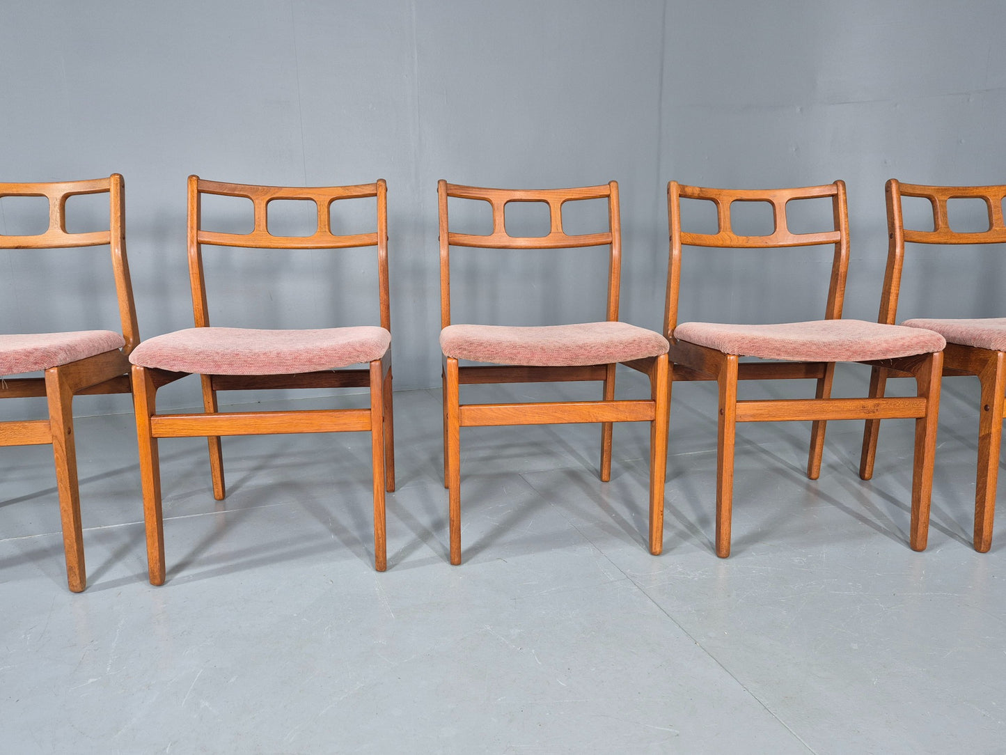 6 Vintage Teak Dining Chairs 1970s Retro D Scan Brand New Upholstery EB12160