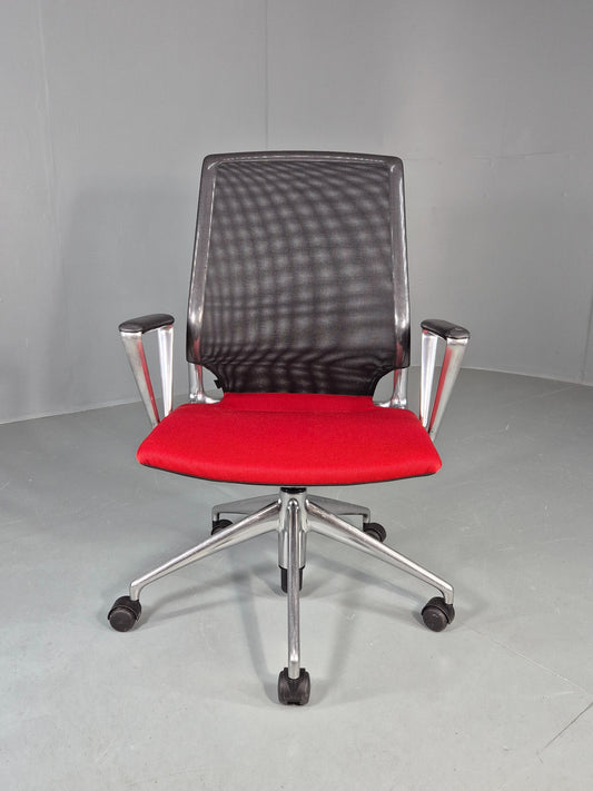Vintage Vitra Media Office Chair Red and Black EB12246