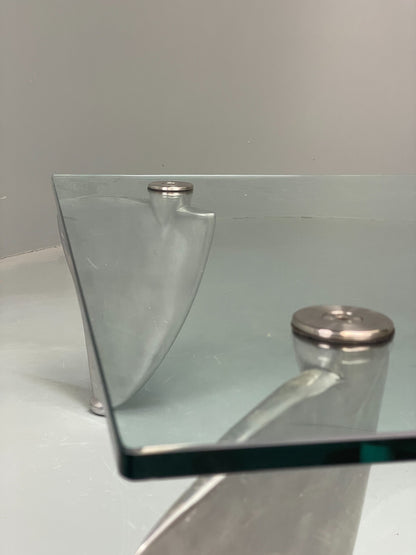 Vintage Coffee Table Designer Matthew Hilton Post Modern Aluminium Legs EB12520