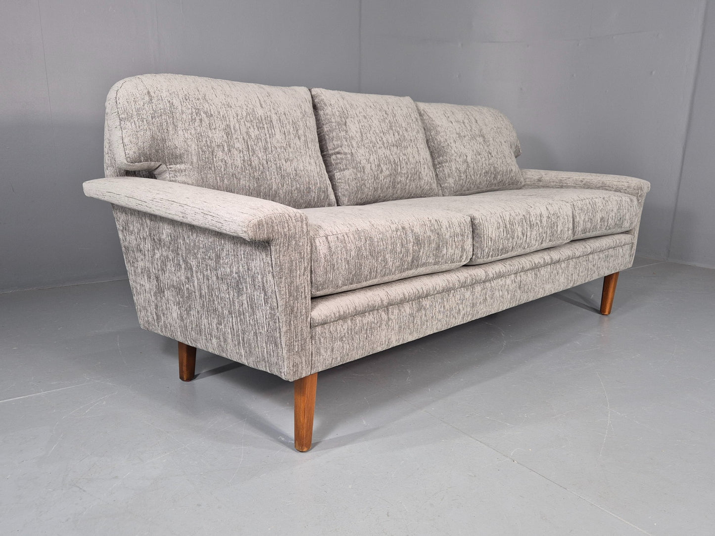 Vintage 3 Seater Mid Century Sofa Danish Design New Upholstery 1960s EB11127