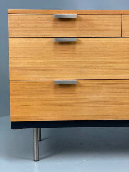 Vintage Chest Of Drawers Stag Fineline Birch Aluminium Retro Mid Century EB12967