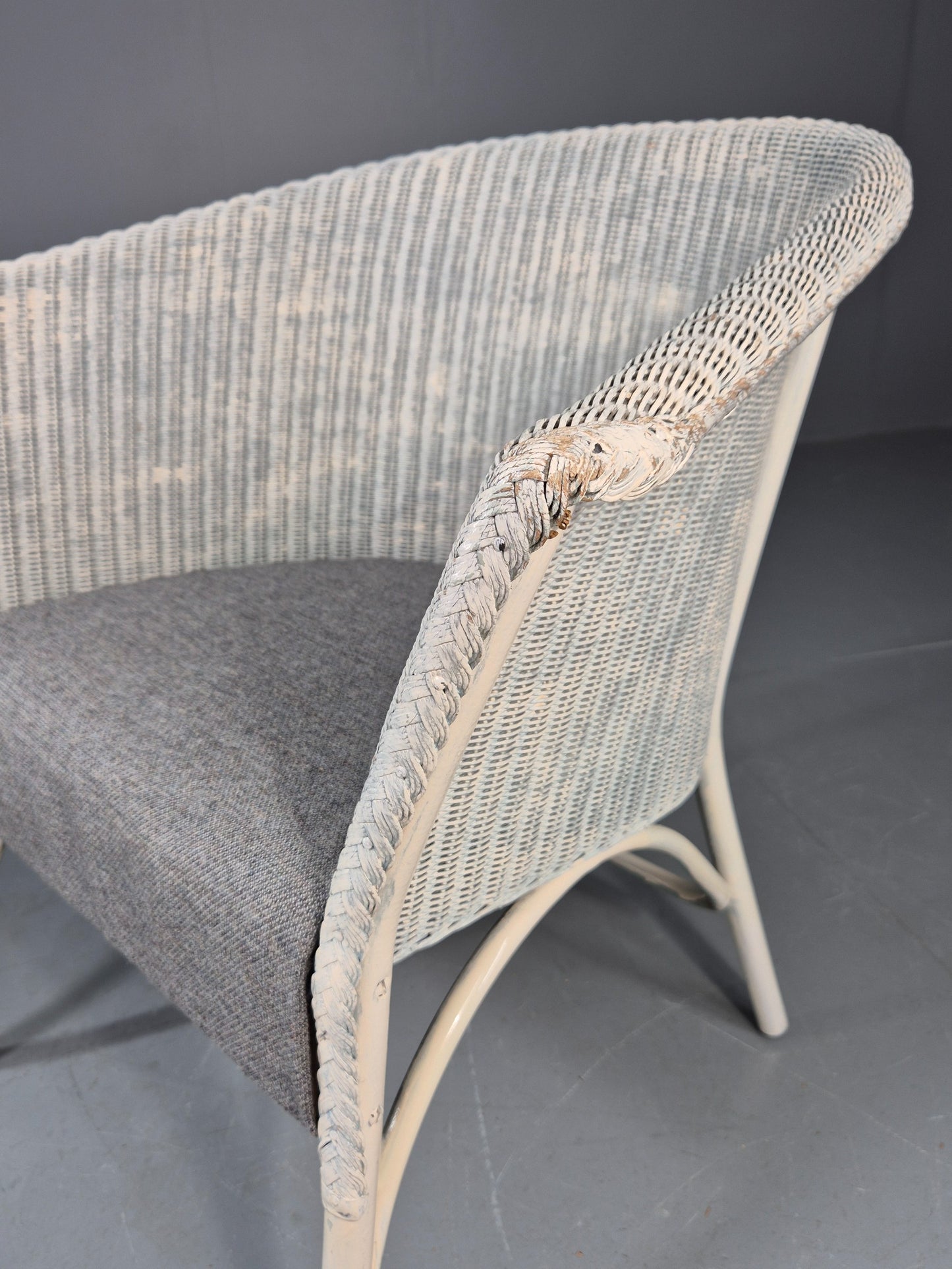 Vintage Lloyd Loom Tub Chair 1960s Original Quality Chair Retro  EB12162