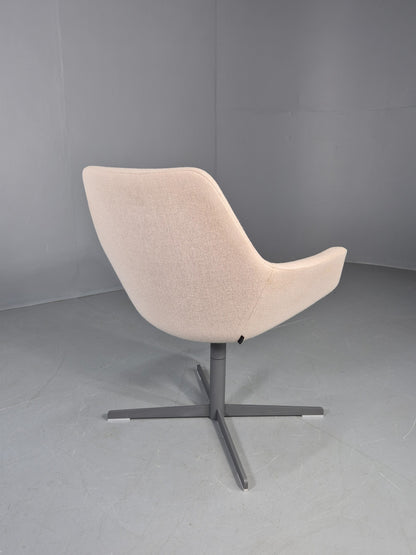 Vintage Swivel Tub Chair Hitch Mylius Modern Design Retro Cream EB12848
