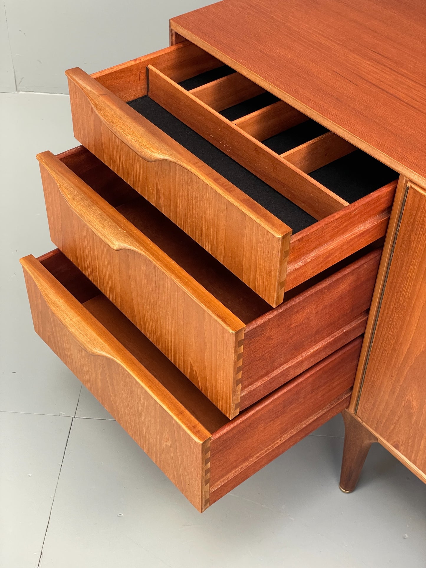 Vintage Teak Sideboard McIntosh 1960s Mid Century Drawers Shelves EB12876