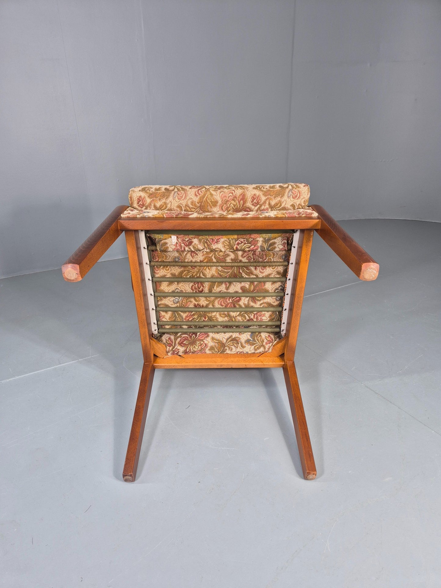 Vintage Parker Knoll High Back High Seat 1960s Lounge Chair Floral EB12798