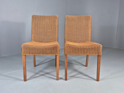 2 Vintage Rattan Dining Chairs 1980s Retro Dutch EB12047