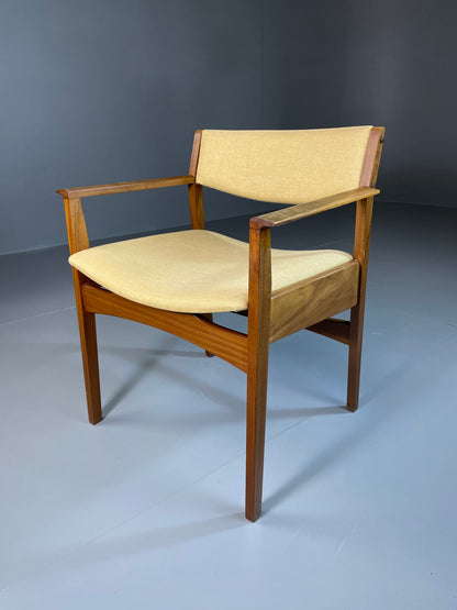 Vintage Mid Century Desk Elbow Chair Danish Teak Retro 1960s EB06348