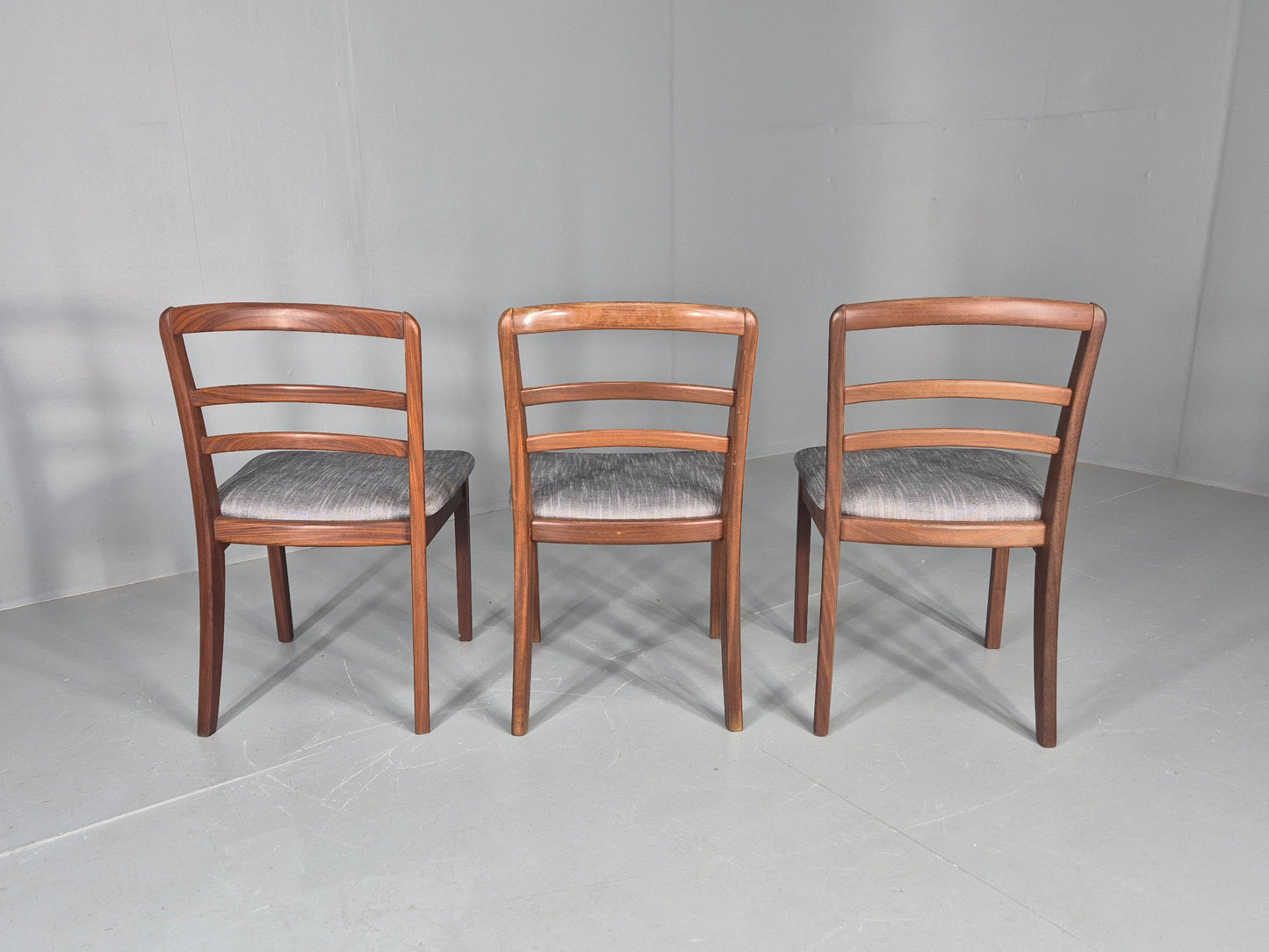 3 G Plan Dining Chairs Teak Frame New Upholstery 1980s Retro  EB11760