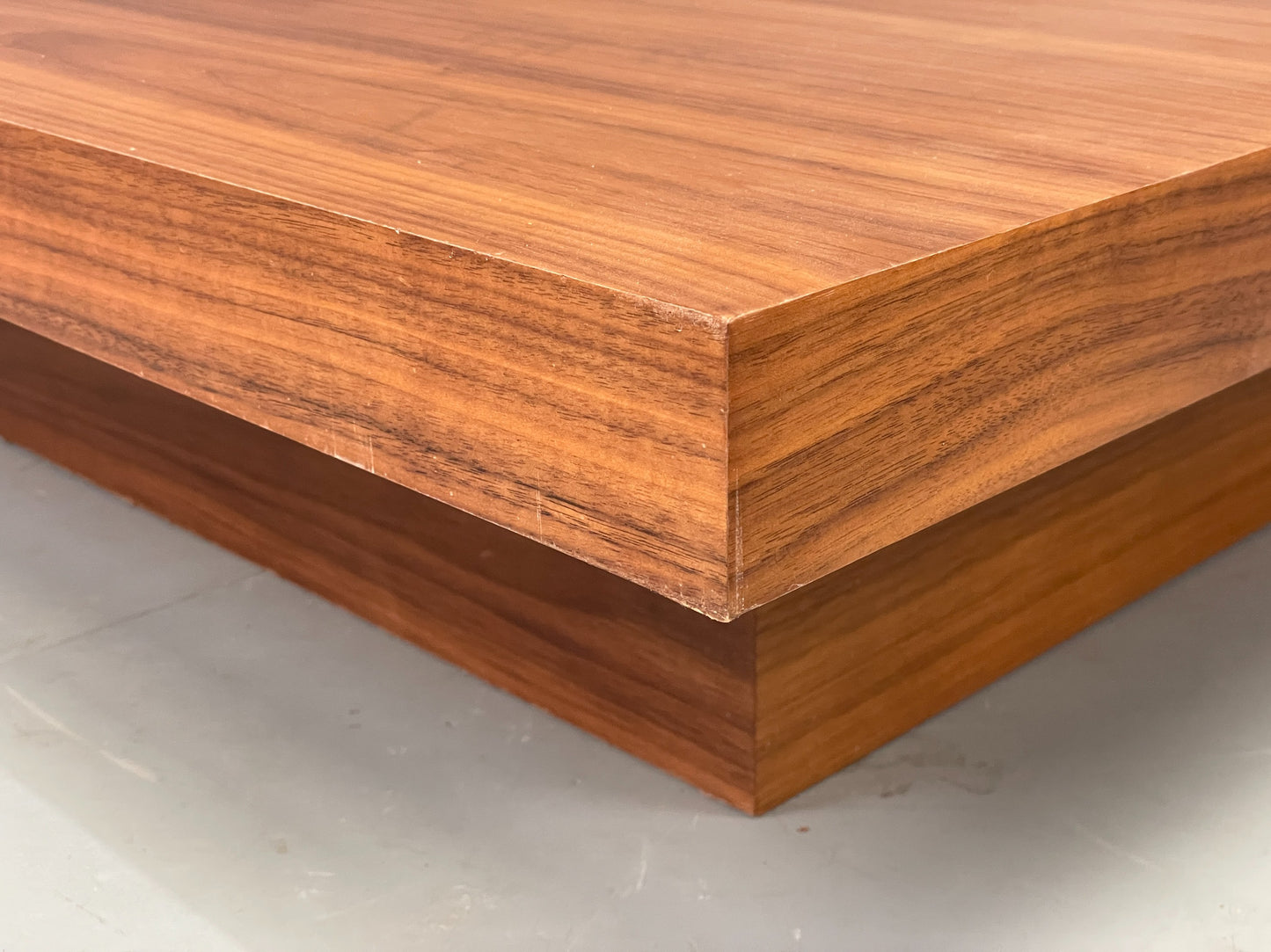 Square Coffee Table Walnut Modern Japanese Style With Storage EB12519