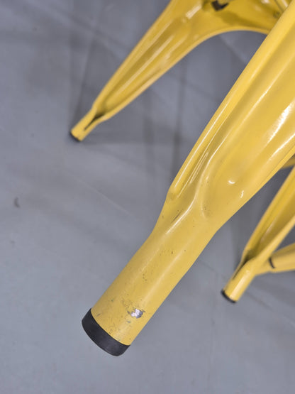 6 Yellow Tolix Stlye Stacking Chair VG Condition Vintage Industrial  EB12579