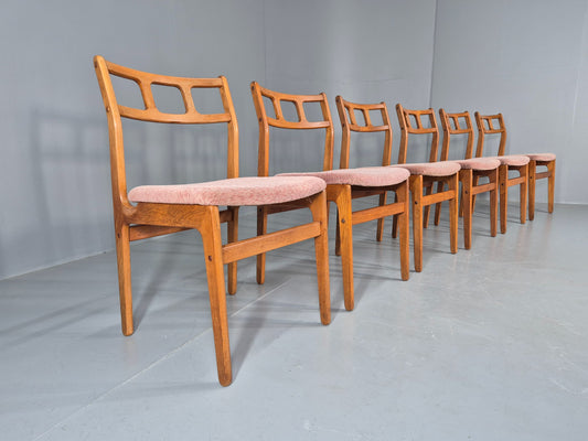 6 Vintage Teak Dining Chairs 1970s Retro D Scan Brand New Upholstery EB12160
