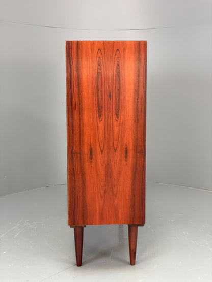 Vintage Danish 1960s Bookcase Cabinet Darkwood Sliding Mid Century Retro EB11992