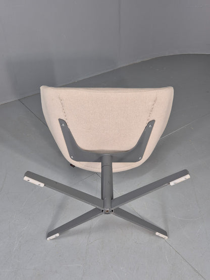 Vintage Swivel Tub Chair Hitch Mylius Modern Design Retro Cream EB12847