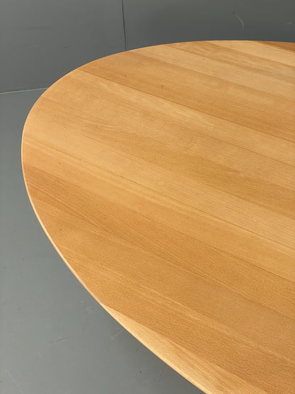 Danish Oval Coffee Table By Haslev Solid Beech Scandinavian EB12211