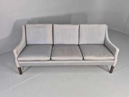 Vintage Danish 3 seater Sofa by Arne Wahl Iversen Original Cotton Retro Eb12563