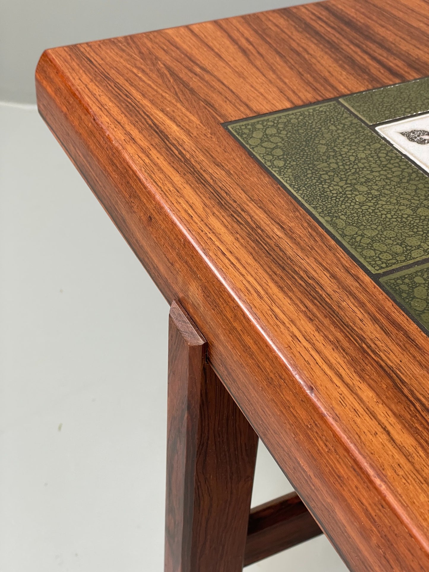 Vintage Rosewood Coffee Table 1960s Tile Topped By Arrebo Mid Century EB10871