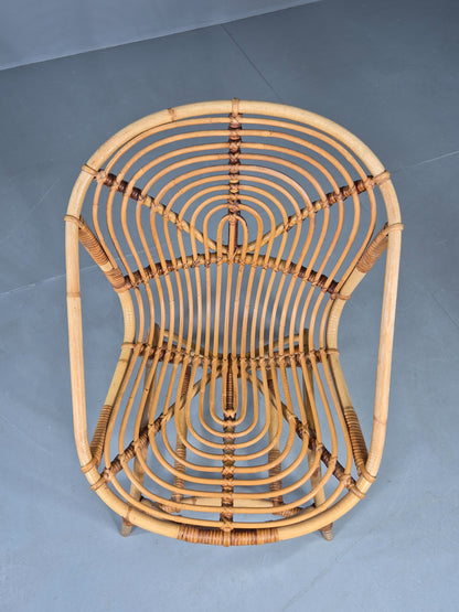 Vintage 1970s Cane work Lounge Chair Stylish Quality Retro EB11601