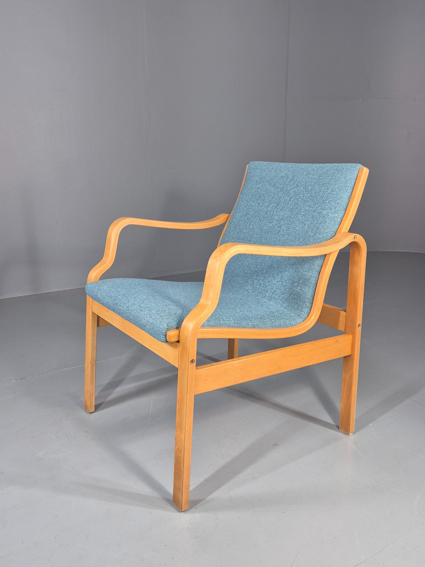 Vintage Danish Bentwood lounge chair fasterup New Upholstery Retro 1970s EB12001