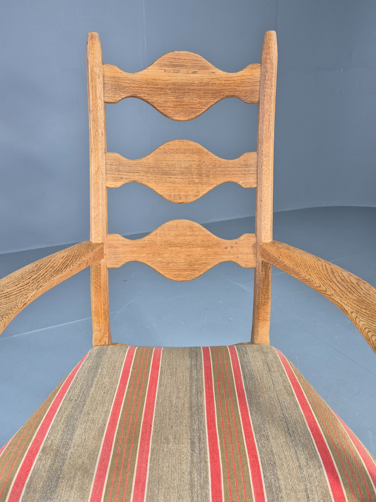 Vintage Henning Kjaernulf Elbow chair 1970s Oak Danish Retro Brutalist  Eb12533