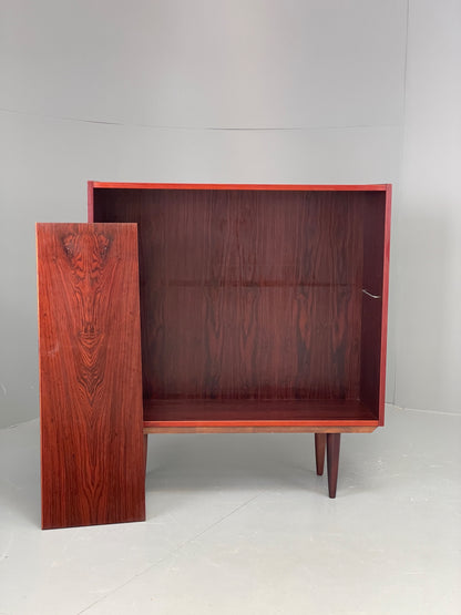 Vintage 1970s Darkwood Bookcase Retro Mid Century Shelving Adjustable EB12325