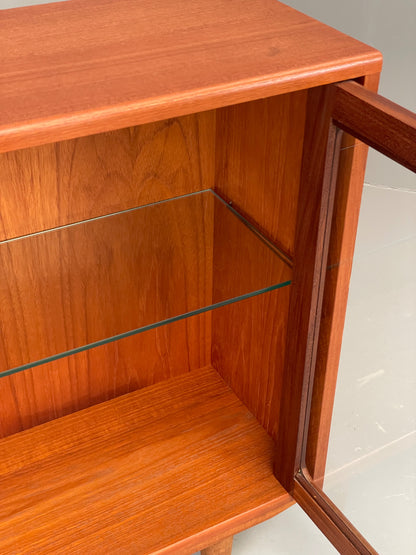 Vintage G Plan Bookcase Teak 1970s Glazed Doors Shelving Mid Century EB12901