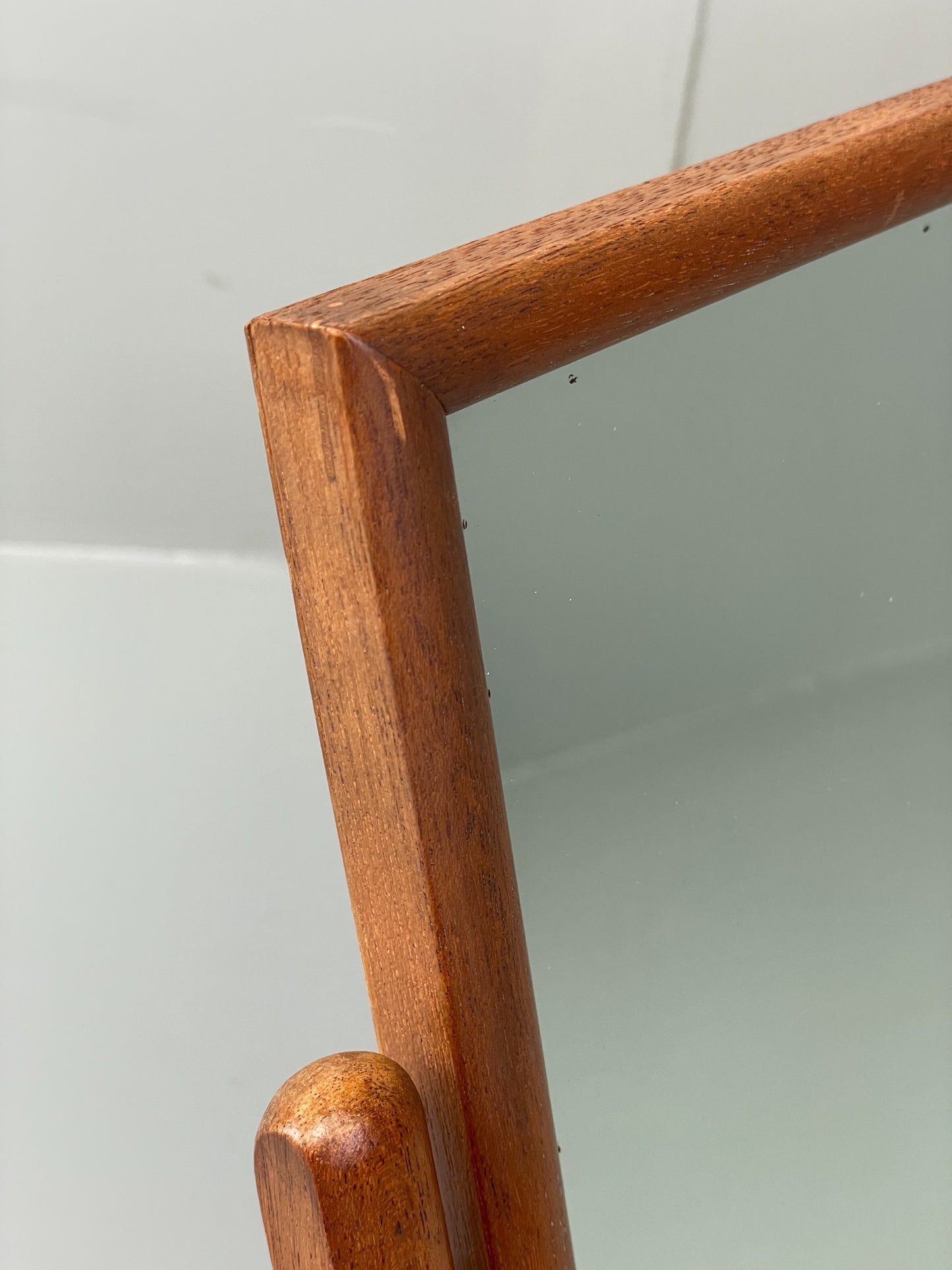 Vintage Mirror Vanity 1950s Mid Century Tilting Mahogany Retro EB12614