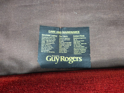 2 Vintage Guy Rogers Lounge Chairs 1970s Mahogany Frame Retro MCM Eb13056