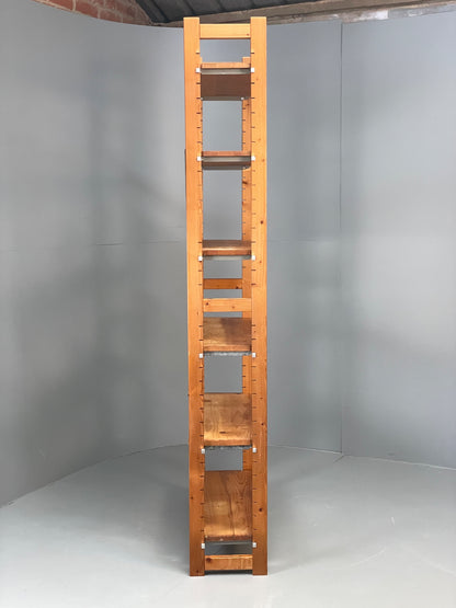 Vintage Pine Shelving Unit Adjustable Modular Open Retro Bruynzeel Solid EB13161