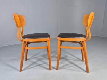 2 Vintage 1960s Dining Chairs with Bentwood Backs Apersite Brand Retro EB12224