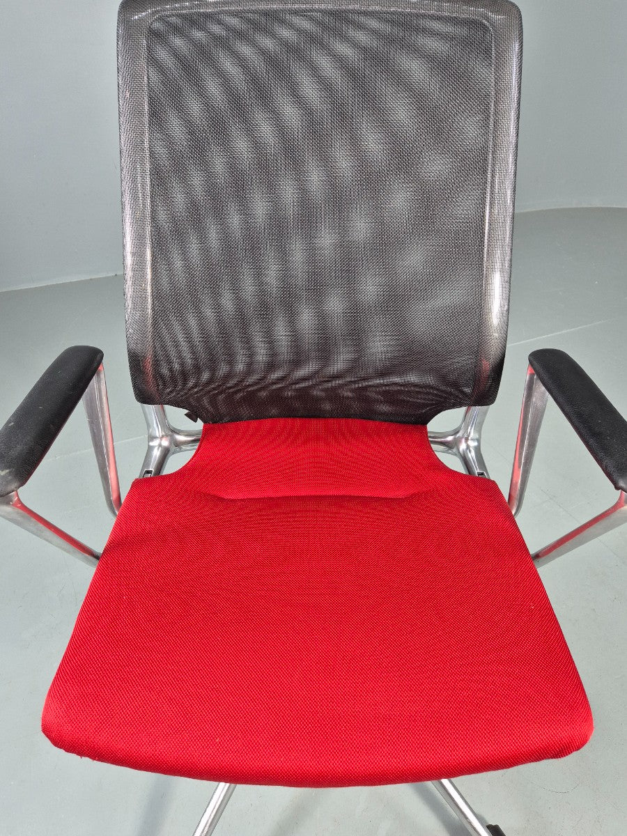 Vintage Vitra Media Office Chair Red and Black EB12244