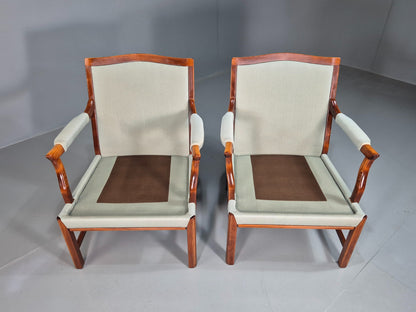 2 Vintage Arm Chairs Swedish Mid Century 1970s Broderna Andersson Retro EB07452