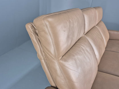 Vintage 3 Seater Leather Sofa Ergoline 1990s Retro Quality Modern Design EB11001