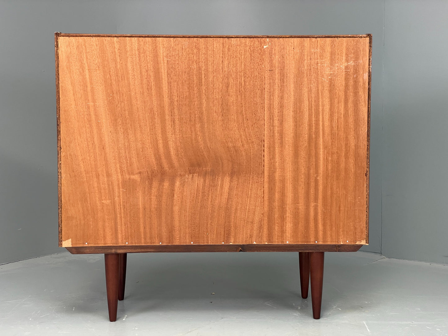 Vintage 1970s Danish Bookcase Darkwood Retro Adjustable Shelving EB12338