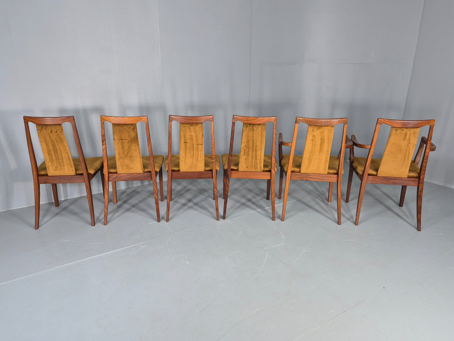 6 Vintage G Plan Dining Chairs Teak Frames 1980s Retro Mid Century EB12832