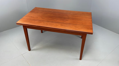 Vintage Teak Dining Table 1960s Danish Extending Draw Leaf EB12340