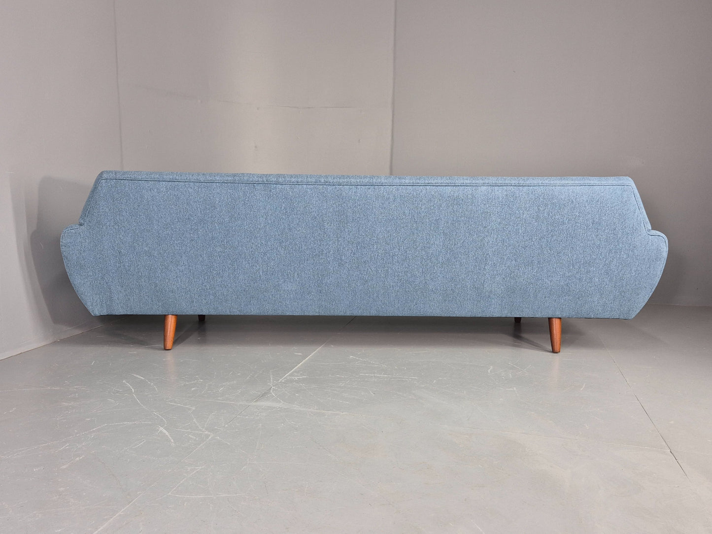 Vintage 4 Seater Sofa 1960s Danish Thams New Upholstery Teak Legs MCM  EB12788
