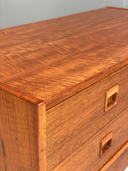Vintage Drawers Teak 1970s Danish Mid Century Retro TV Unit EB12610