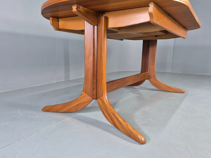 Vintage Oval Teak Dining Table Extending Parker Knoll 1980s Retro EB13140