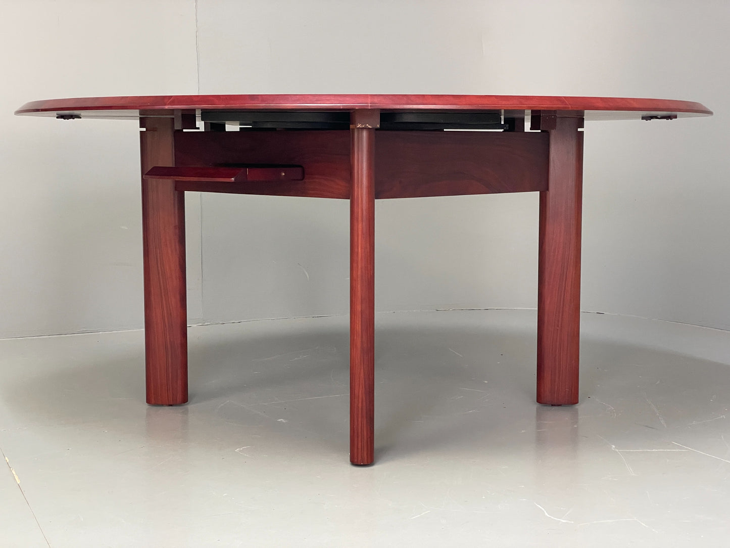 Vintage Circular Dining Table 1970s Danish Retro Rotating Top EB11990