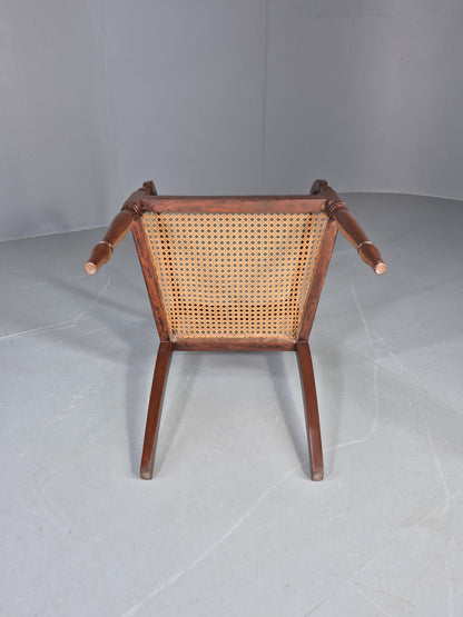 Vintage Regency Style Mahogany Armchair with Bergere Seat 1900s Antique Eb12585